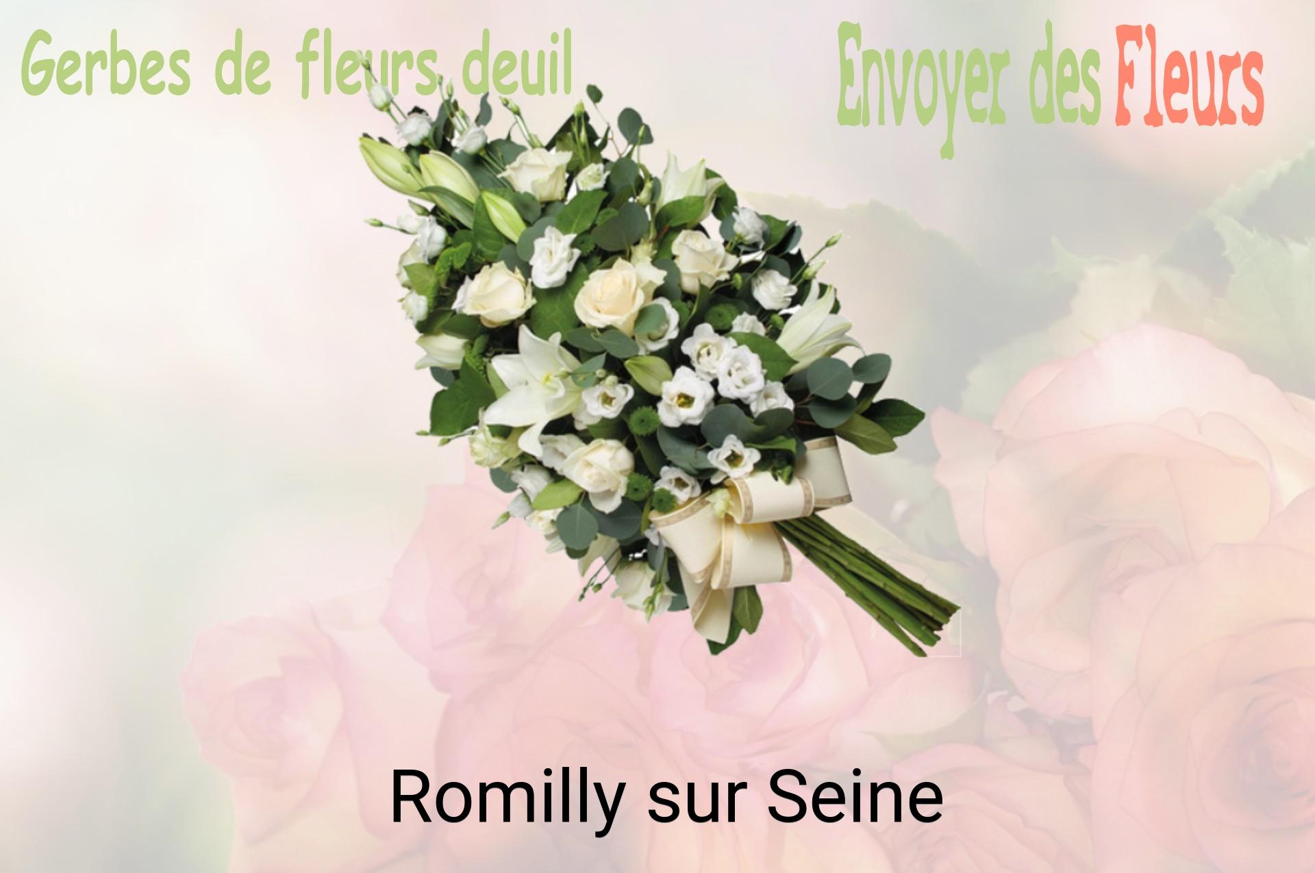 Gerbe de fleurs de deuil livrée à Romilly-sur-Seine